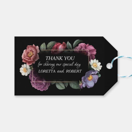 Floral Dreams Gift Tags Geschenkanhänger (Vorderseite (Horizontal))