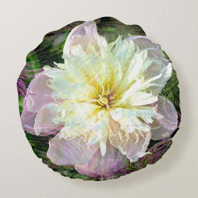 Floral Dreams Rundes Kissen (Rückseite)