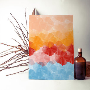 Floral Dreamscape Peach, Orange, Rot, Rosa, Blau Poster