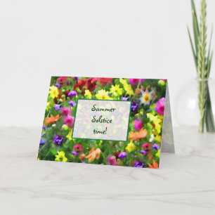 Floral Drucken Summer Solstice Karte