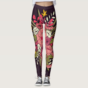 Floral Dschungel Schlangen Tropisch Vintag Leggings