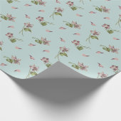 Floral Duck egg Geschenkpapier (Ecke)