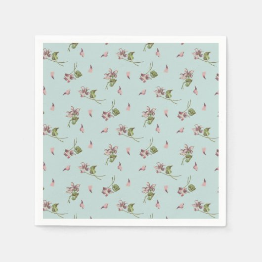 Floral Duck egg Serviette (Vorderseite)