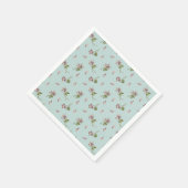 Floral Duck egg Serviette (Ecke)