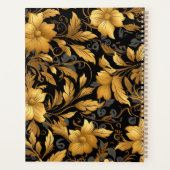Floral dusty black and gold name script planer (Rückseite)