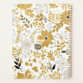 Floral dusty black and gold name script planer (Rückseite)