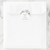 Floral Dusty Blue and White Envelope Seal Sticker (Tasche)