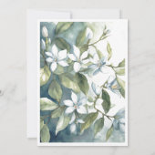 Floral Dusty Blue Brautparty Hochzeitsgrün Einladung (Rückseite)