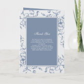 Floral Dusty Blue Elegante Wedding Booklet Programm (Rückseite)