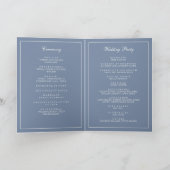 Floral Dusty Blue Elegante Wedding Booklet Programm (Innenseite)
