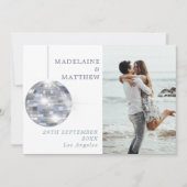 Floral Dusty Blue Eucalyptus Elegante Wedding Save The Date (Vorderseite)