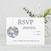 Floral Dusty Blue Eucalyptus Elegante Wedding Save The Date (Stehend Vorderseite)