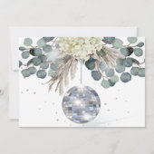 Floral Dusty Blue Eucalyptus Elegante Wedding Save The Date (Rückseite)