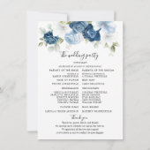 Floral Dusty Blue Eucalyptus Wedding Program (Rückseite)