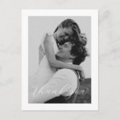 Floral Dusty Blue Hydrangea Wedding Vielen Dank Postkarte (Vorderseite)