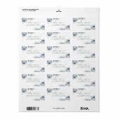 Floral Dusty Blue Ivory Rose Rücksendeadresse Labe Adressaufkleber (Vorne)