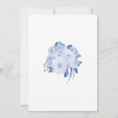 Floral Dusty Blue New Address Moving Ankündigung (Rückseite)