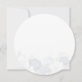 Floral Dusty Blue Probe Dinner Invalide Einladung (Rückseite)