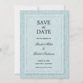 Floral Dusty Blue Save The Date (Vorderseite)