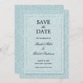 Floral Dusty Blue Save The Date (Vorne/Hinten)