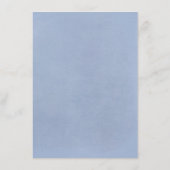 Floral Dusty Blue Wedding Information Guest Begleitkarte (Rückseite)