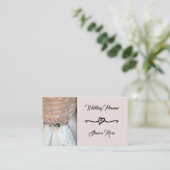 Floral Dusty Peach Wedding Planner Business Card Visitenkarte (Stehend Vorderseite)