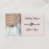 Floral Dusty Peach Wedding Planner Business Card Visitenkarte (Vorderseite)