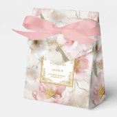 Floral Dusty Pink Ivory Gold Gastgeschenk Hochzeit Geschenkschachtel (Vorderseite)
