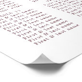 Floral Dusty Pink Rose Wedding Poster (Ecke)