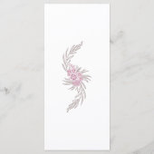 Floral Dusty Rose Blush Burgundy Wedding Menu Menükarte (Rückseite)