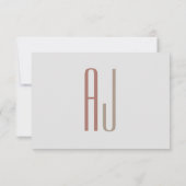 Floral Dusty Rose Hochzeitskarte (Rückseite)