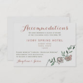 Floral Dusty Rose Hochzeitskarte (Vorne/Hinten)