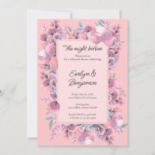 Floral Dusty Rose Probe Abendessen Einladung