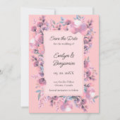 Floral Dusty Rose Save The Date (Vorderseite)