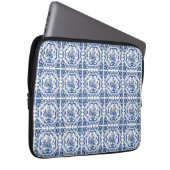 Floral Dutch Tiles Muster Laptopschutzhülle (Vorne Rechts)