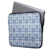 Floral Dutch Tiles Muster Laptopschutzhülle (Vorderseite Links)