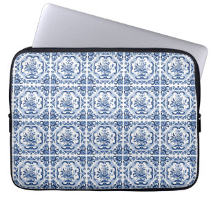 Floral Dutch Tiles Muster Laptopschutzhülle