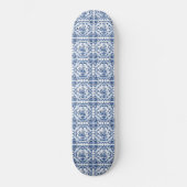 Floral Dutch Tiles Muster Skateboard (Vorderseite)