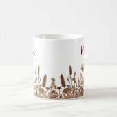 Floral Earth Tones NANNY PERSONALIZE Design Tasse (Mittel)