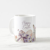 Floral Easter Eggs Happy Easter Mug Kaffeetasse (Vorderseite Links)