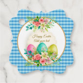 Floral Easter Eggs & Spring Roses Personalized Geschenkanhänger (Vorderseite)