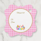 Floral Easter Eggs & Spring Roses Personalized Geschenkanhänger (Rückseite)