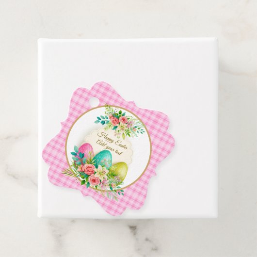 Floral Easter Eggs & Spring Roses Personalized Geschenkanhänger (Beispiel)