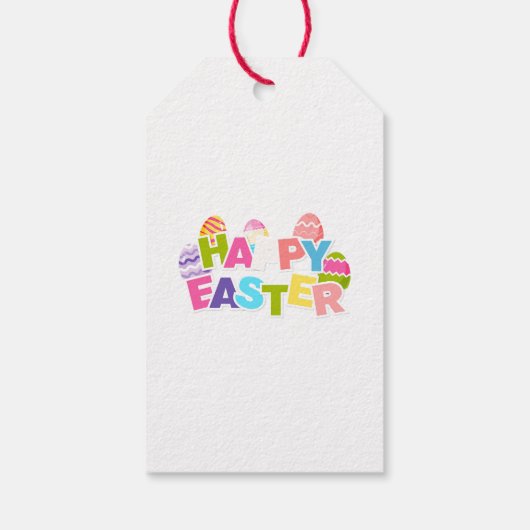 Floral Easter Eggs & Spring Roses Personalized Geschenkanhänger (Rückseite)