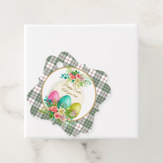 Floral Easter Eggs & Spring Roses Personalized Geschenkanhänger (Beispiel)