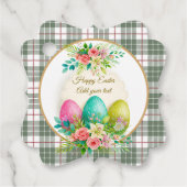 Floral Easter Eggs & Spring Roses Personalized Geschenkanhänger (Vorderseite)