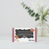Floral eBay Store Business Cards Packing Slips Visitenkarte (Stehend Vorderseite)