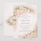 Floral Editorial Bouquet Bridesmaids Luncheon Einladung (Vorne/Hinten)