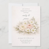 Floral Editorial Bouquet Engagement Party Einladung (Vorderseite)