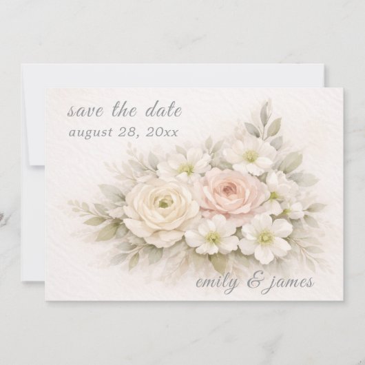 Floral Editorial Bouquet save the date cards (Vorderseite)